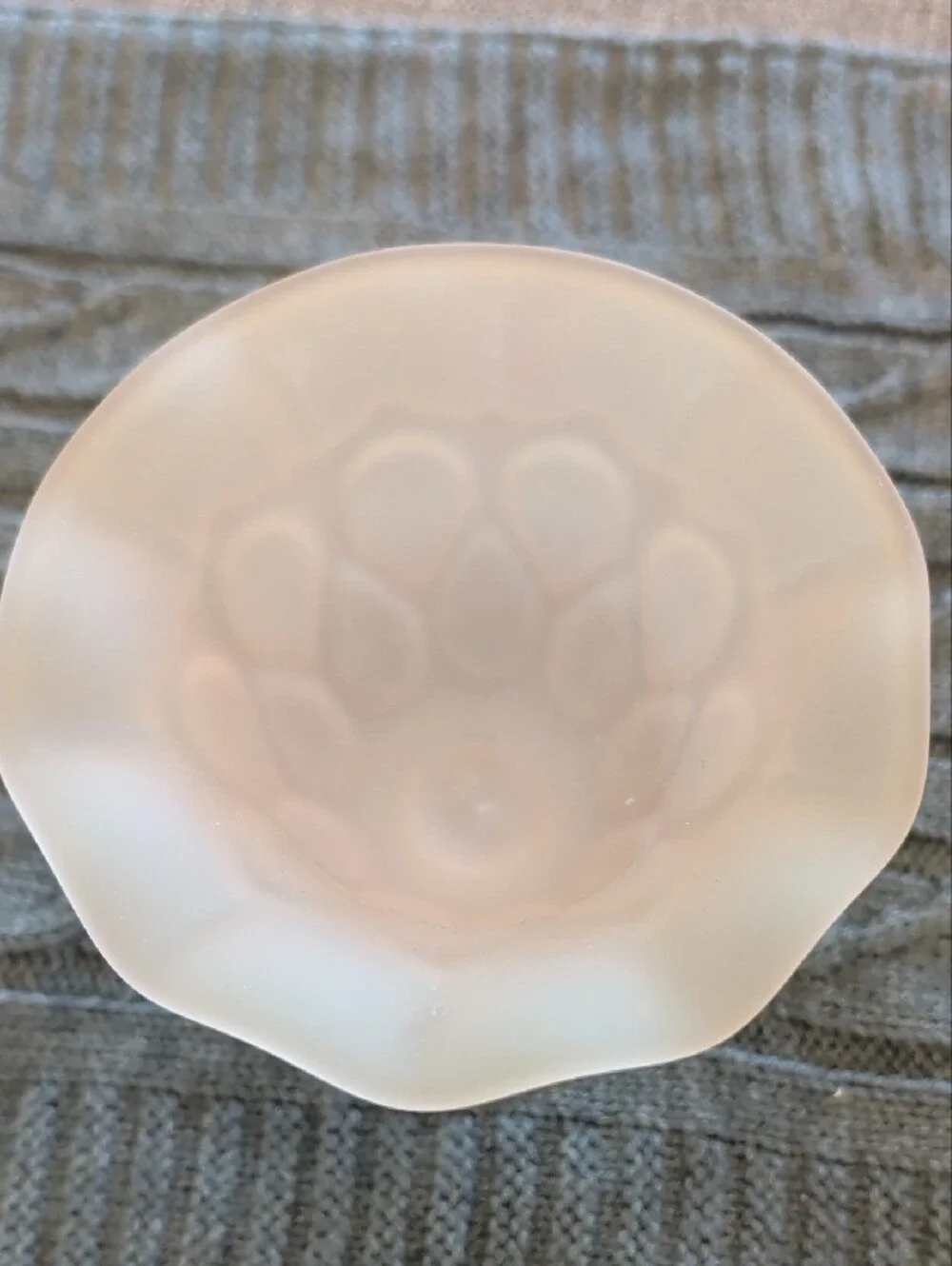 Vintage Westmoreland Satin Glass Soft Pink Compote Vase Triple Stem Pedestal